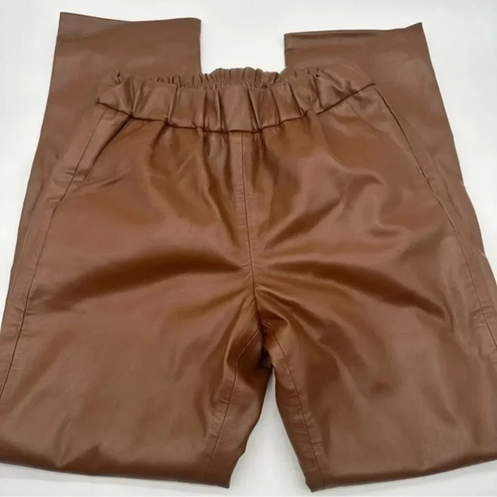 Anine Bing Colton Track Pant in Brown Small B1024